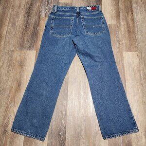 Vintage Tommy Hilfiger Tommy Jeans 31x30 Straight Leg Denim Blue USA Fabric Y2K